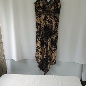 Sleeveless 100% Silk Long Dress